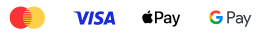 Accepted payment methods: Mastercard, Visa, Apple Pay and Google Pay